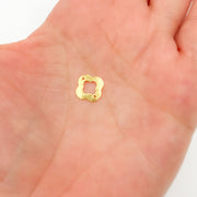 10mm Gold-plated Sterling Silver Brushed Flower Connector